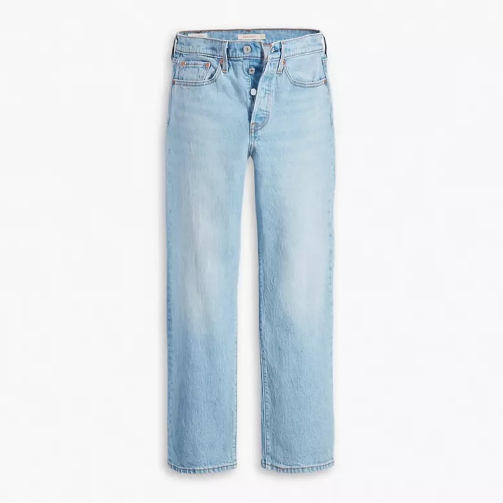 Levi’s Wedgie Straight fit light wash cropped jeans 25